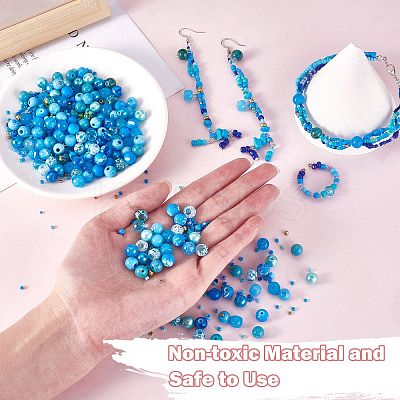 2 Bag Glass Round Beads Set JX547E-1