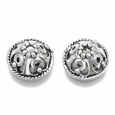 Tibetan Style Alloy Bead Caps TIBE-N006-05AS-LF-1