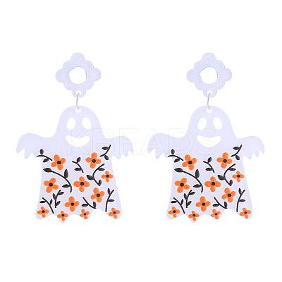 Halloween Acrylic Dangle Stud Earrings FS-WGAFD0C-07-1