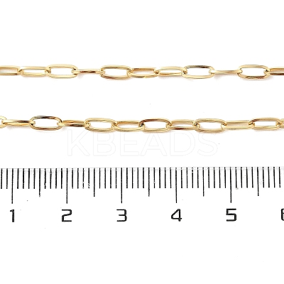 Ion Plating(IP) 304 Stainless Steel Paperclip Chain Necklace for Women X-NJEW-G097-14G-1