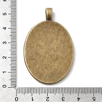 Vintage Tibetan Style Alloy Pendant Cabochon Settings X-TIBEP-M018-21AB-NF-1