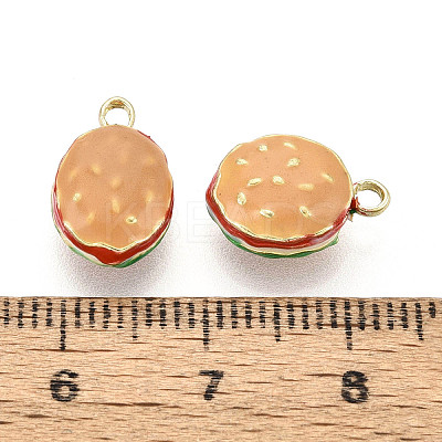 Rack Plating Alloy Enamel Charms PALLOY-N181-24KCG-02-1