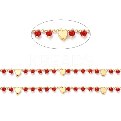 Handmade Glass Beaded Chains CHC-I038-14G-02-1