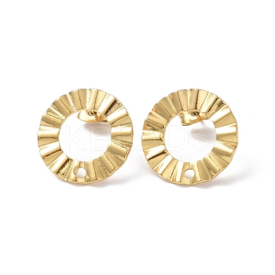Ion Plating(IP) 304 Stainless Steel Stud Earring Finding X-EJEW-I285-21G-1