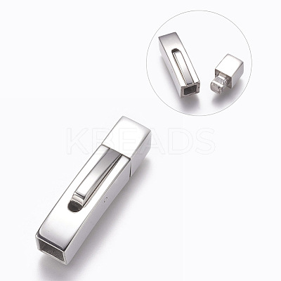 Tarnish Resistant 304 Stainless Steel Bayonet Clasps STAS-A035F-5P-1