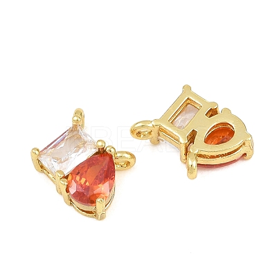 Brass Pave Cubic Zirconia Charms CU-CBA6A75-03G-06-1