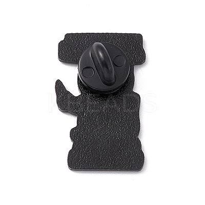 Cat with Word Alloy Brooch for Backpack Clothes JEWB-M024-02B-A-1