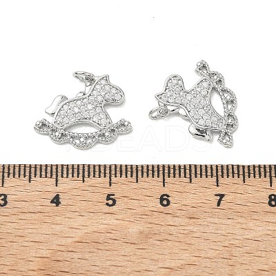 SHEGRACE Brass Micro Pave Cubic Zirconia Pendants XGRQ3D505-495P-1