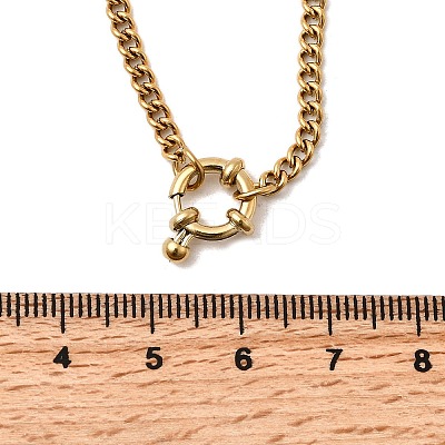304 Stainless Steel Twisted Chain Necklaces with Spring Ring Clasps for Women NJEW-Z091-08G-1