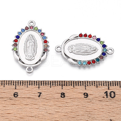 Alloy Rhinestone Connector Charms ALRI-T011-07-1