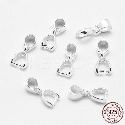 Anti-Tarnish Rhodium Plated 925 Sterling Silver Pendant Bails LS-STER-E050-03P-1