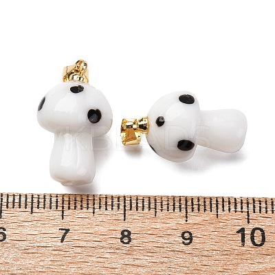 Handmade Lampwork Pendants LAMP-S069-08G-09-1