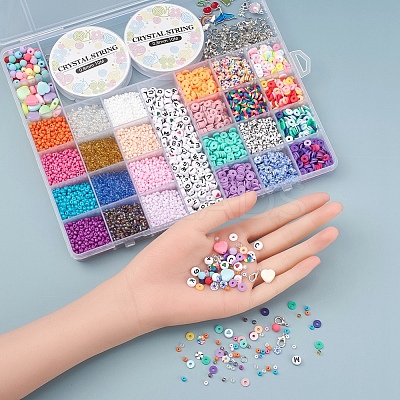 DIY Seed & Heishi Beads Jewelry Set Making Kit DIY-YW0005-20-1