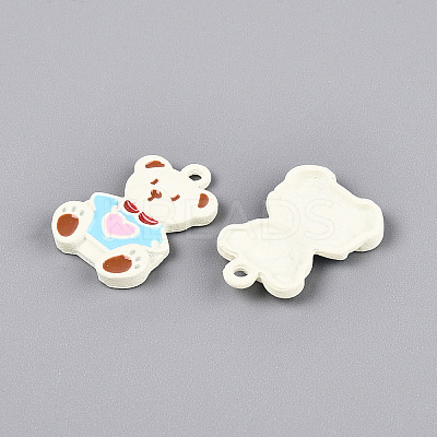 Alloy Spray Painted Enamel Pendants X-ENAM-S115-200-1