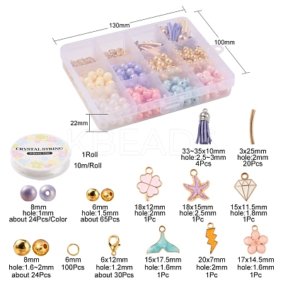 DIY Tassel Charm Beaded Bracelet Making Kit DIY-YW0005-29-1