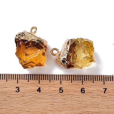 Gradient Color Resin Imitation Gemstone Resin Irregular Pendants RESI-U001-02A-1