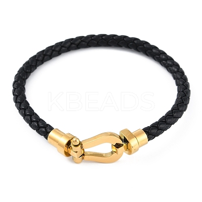 Braided Microfiber Leather Cord Bracelets BJEW-P328-04G-1