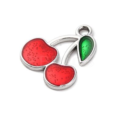Cherry Alloy Pendants PALLOY-S051-03B-P-1
