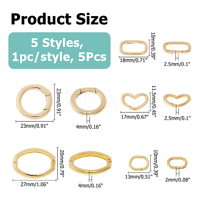 5Pcs 5 Styles DIY Claps Kits DIY-HS0001-16-1