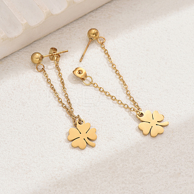 201 Stainless Steel Cartoon Tassel Stud Earrings DQ5239-1-1