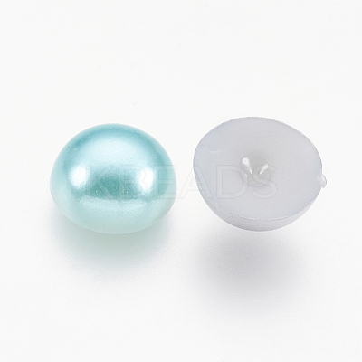 ABS Plastic Imitation Pearl Cabochons X-SACR-S738-10mm-M-1