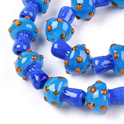 Handmade Lampwork Beads Strands LAMP-N024-09B-1