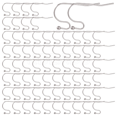 160Pcs 316 Surgical Stainless Steel Earring Hooks STAS-SC0005-37-1