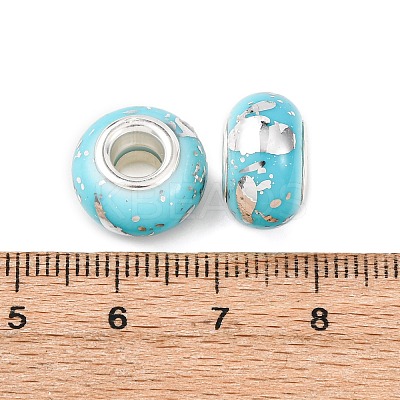 Opaque Resin Rondelle European Beads RESI-Z046-03I-1