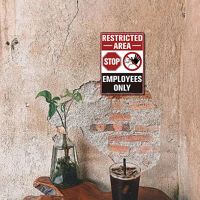 5Pcs Waterproof PVC Warning Sign Stickers DIY-WH0237-027-1