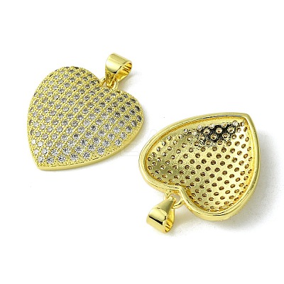 Eco-Friendly Brass Micro Pave Cubic Zirconia Pendants KK-A204-05G-1