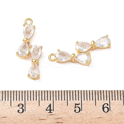 Brass with Cubic Zirconia Pendants KK-D024-12G-1