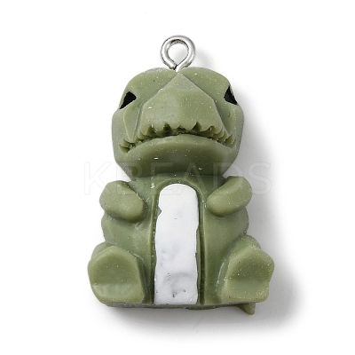 Opaque Resin Pendants RESI-B018-01C-1