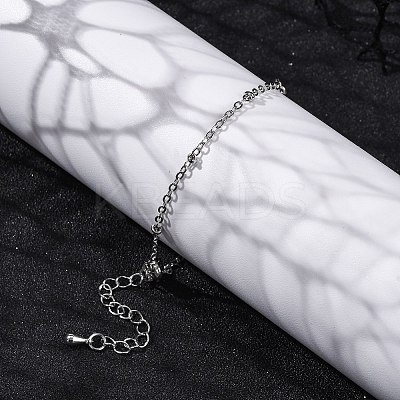 Brass Cable Chain Bracelets for Women BJEW-G735-20P-1