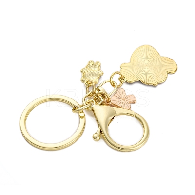 Rack Plating Panda Zinc Alloy Enamel Pendant Keychain KEYC-G064-01F-1