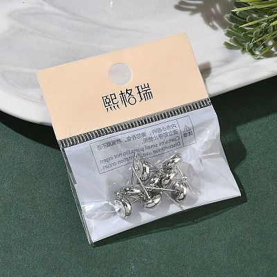 SHEGRACE Brass Rhinestone Flat Round Stud Earring Findings XGR0099P-120P-1