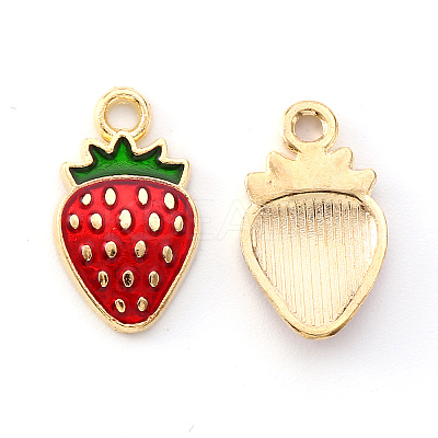 Light Gold Plated Alloy Enamel Pendants LS-ENAM-R136-20B-1
