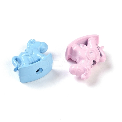 Column Rack Plating Spray Painted Alloy Beads for Jewelry Making PALLOY-O004-04-1