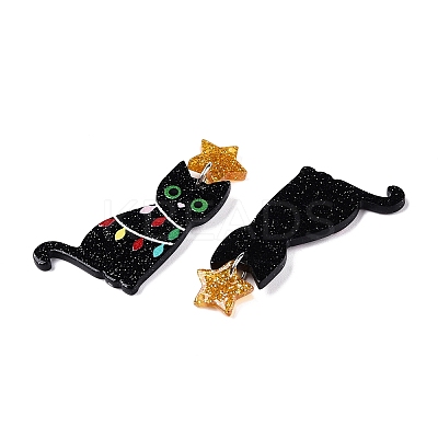 Christmas Themed Acrylic Pendants X-SACR-P023-B02-1