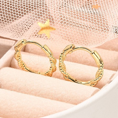Rack Plating Twist Brass Hoop Earrings EJEW-H143-21G-1