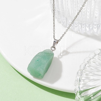 Natural Mixed Gemstone Nugget Pendant Necklaces NJEW-JN04507-1