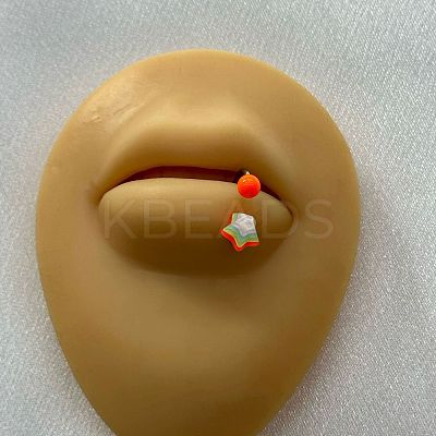 316L Surgical Stainless Steel with Acrylic Lip Rings FS-WG019E1-07-1