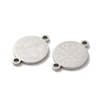 Tarnish Resistant Religion 304 Stainless Steel Connector Charms STAS-C074-03B-P-1
