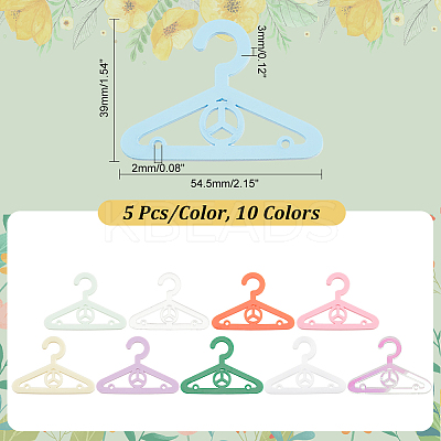 50Pcs 10 Colors Mini Acrylic Earring Hanger EDIS-PH0001-87C-1