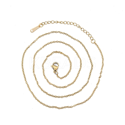 304 Stainless Steel Cable Chains Necklace for Men Women NJEW-N050-A04-G15-1