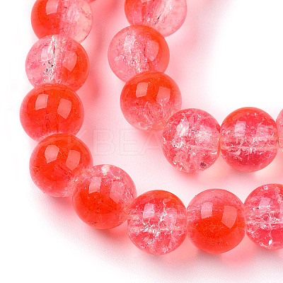 Transparent Crackle Baking Paint Glass Beads X1-DGLA-T003-01B-12-1