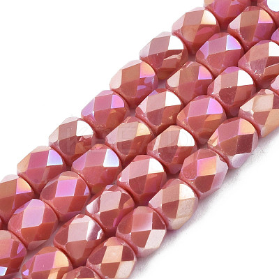 Electroplate Glass Beads Strands EGLA-N002-13-A16-1