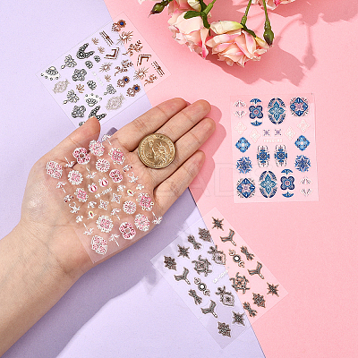 4Pcs 4 Colors 5D PVC Nail Art Stickers Anaglyph Decals MRMJ-SP0001-14-1