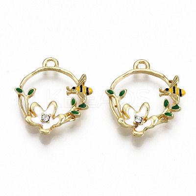 Alloy Enamel Pendants ENAM-S126-002-RS-1