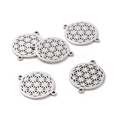 Non-Tarnish 201 Stainless Steel Sacred Geometry Links STAS-S105-JN900-1