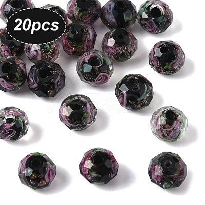 20Pcs Handmade Gold Sand Lampwork Beads LAMP-YW0001-79C-1